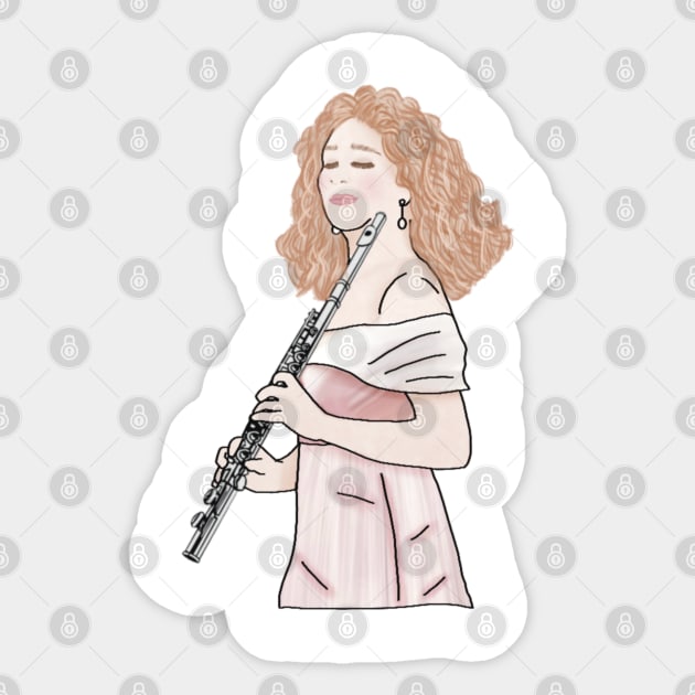 Clarinet Player Sticker by piscoletters